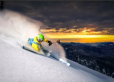 Abend Skifahren auf dem Palandoken