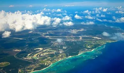 Punta Cana Blick aus dem Flugzeug