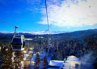 Seilbahn Bursa teleferik im Skigebiet Uludag