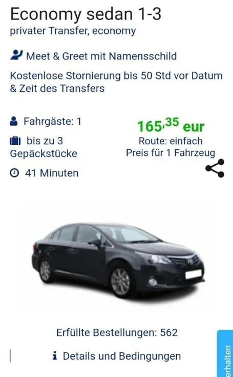 Car class for personal transfer