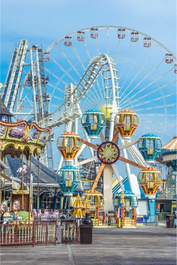 Karussells im Vergnügungspark