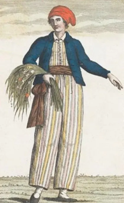 Jeanne Baret als Matrose verkleidet, 1817