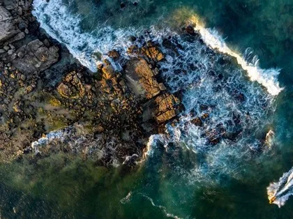 Luftaufnahme der Küste von Maroochydore, Australien