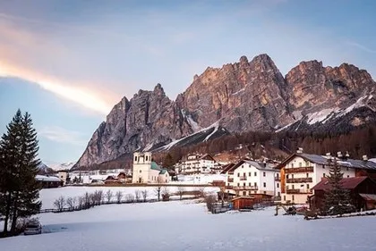 Der Badeort Cortina d'Ampezzo in Italien