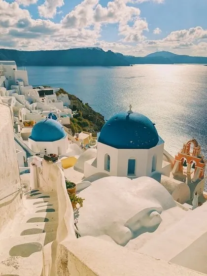 Frühling in Santorini, Griechenland