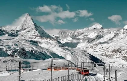 Blick auf das Matterhorn in Zermatt, Schweiz