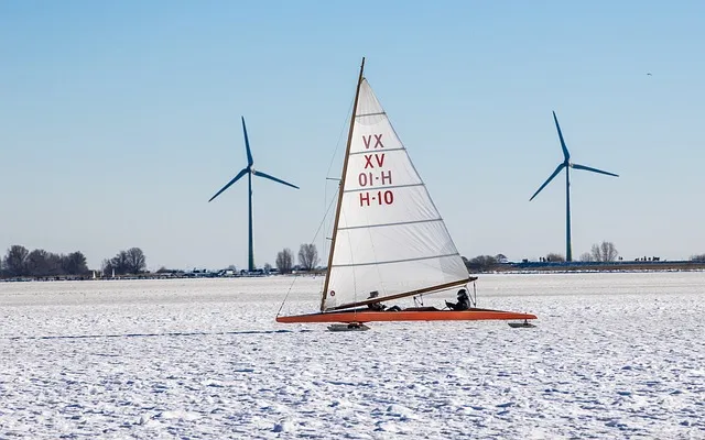 Winteraktivität Eissegeln